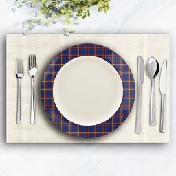 ScotsTee Shop Scottish MacLaine of Lochbuie Hunting Modern Ceramic Tartan Plate