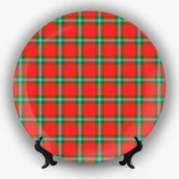 ScotsTee Shop Scottish MacLaine of Loch Buie Ceramic Tartan Plate
