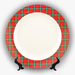 ScotsTee Shop Scottish MacLaine of Loch Buie Ceramic Tartan Plate