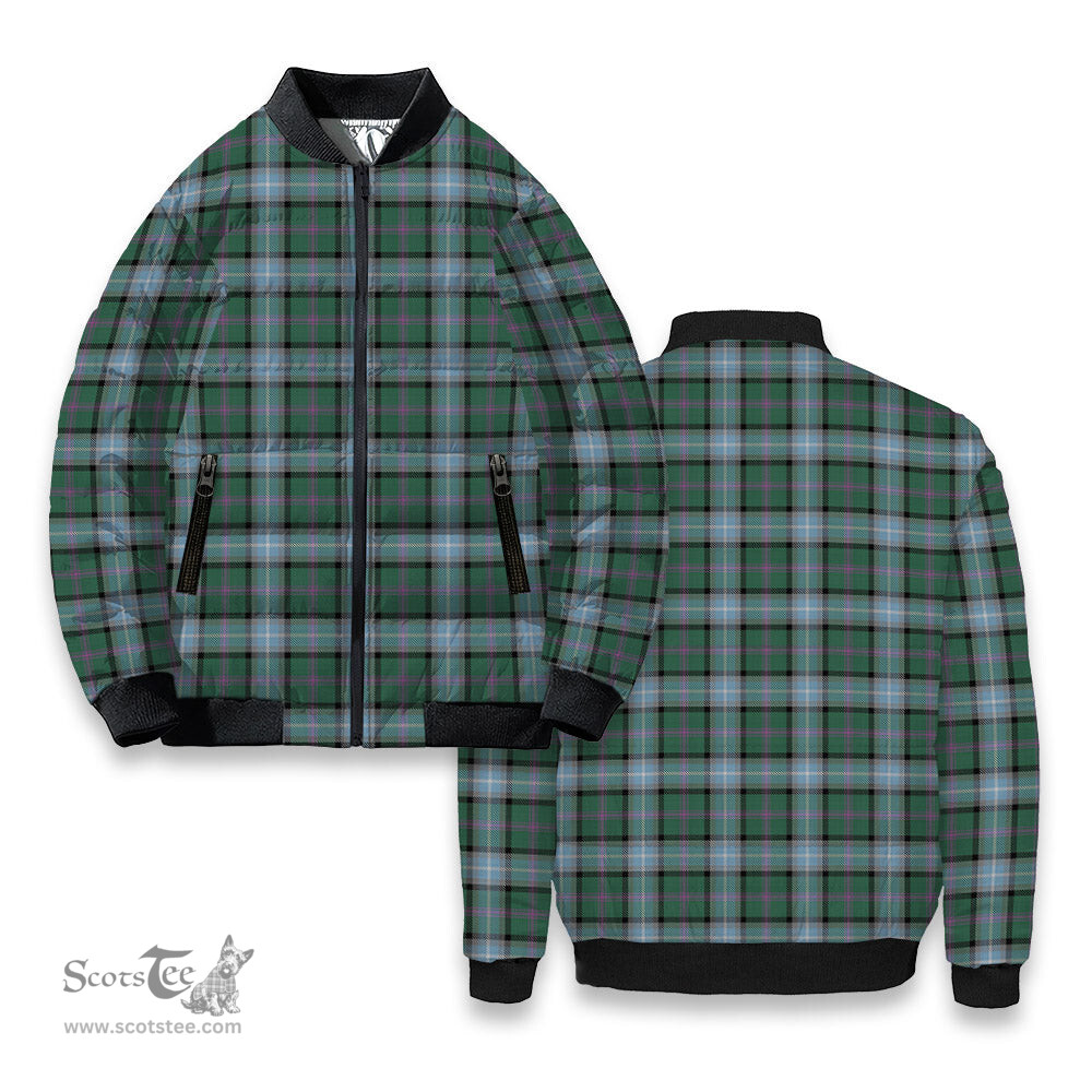 ScotsTee Shop Scottish Alexander of Menstry Hunting Tartan Bomber Puffer Jacket