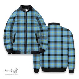 ScotsTee Shop Scottish Bell of the Borders Modern Tartan Bomber Puffer Jacket