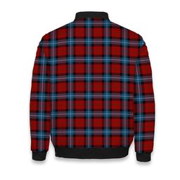 ScotsTee Shop Scottish Baillie of Polkemmet Red Tartan Bomber Puffer Jacket