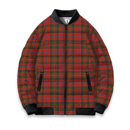 ScotsTee Shop Scottish Brown of Castledean (Broun of Castledean) Ancient Tartan Bomber Puffer Jacket