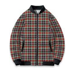 ScotsTee Shop Scottish Bruce of Kinnaird Modern Tartan Bomber Puffer Jacket