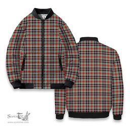 ScotsTee Shop Scottish Bruce of Kinnaird Modern Tartan Bomber Puffer Jacket