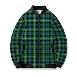 ScotsTee Shop Scottish Baillie of Polkemmet Ancient Tartan Bomber Puffer Jacket