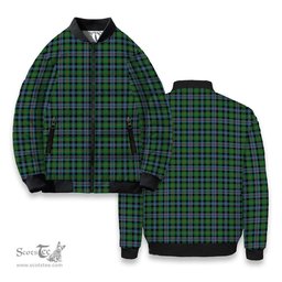 ScotsTee Shop Scottish Baillie of Lamington Ancient Clan Tartan Bomber Puffer Jacket