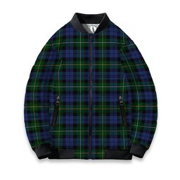 ScotsTee Shop Scottish Campbell of Loudoun Tartan Bomber Puffer Jacket