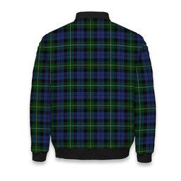 ScotsTee Shop Scottish Campbell of Loudoun Tartan Bomber Puffer Jacket
