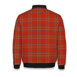ScotsTee Shop Scottish Burnett of Leys Ancient Tartan Bomber Puffer Jacket