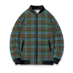 ScotsTee Shop Scottish Currie of Arran Modern Clan Tartan Bomber Puffer Jacket