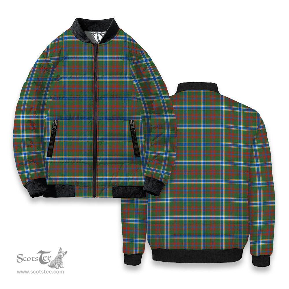 ScotsTee Shop Scottish Currie of Arran Modern Clan Tartan Bomber Puffer Jacket