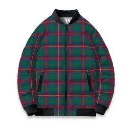 ScotsTee Shop Scottish Cairns of Finavon Ancient Tartan Bomber Puffer Jacket