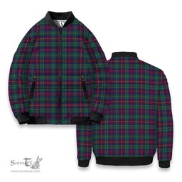 ScotsTee Shop Scottish Cairns of Finavon Modern Tartan Bomber Puffer Jacket