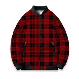 ScotsTee Shop Scottish Campbell of Armaddie Tartan Bomber Puffer Jacket