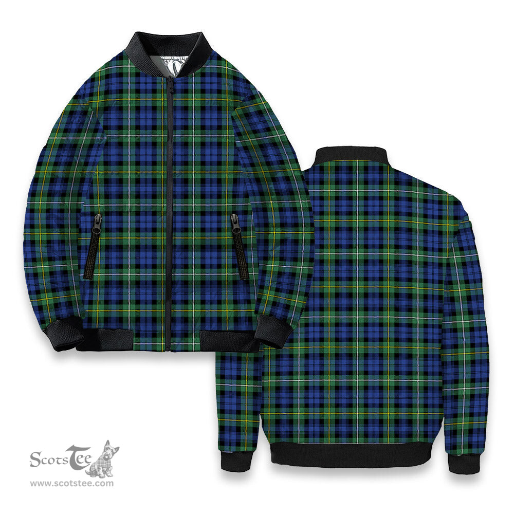 ScotsTee Shop Scottish Campbell of Argyll Ancient 2 Tartan Bomber Puffer Jacket