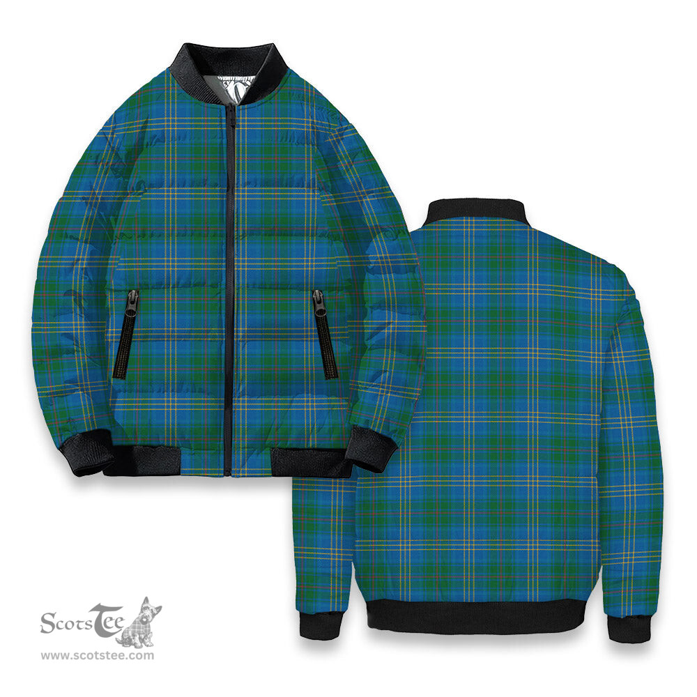 ScotsTee Shop Scottish Burns of California Ancient Tartan Bomber Puffer Jacket