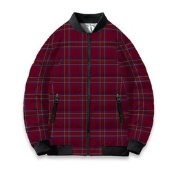 ScotsTee Shop Scottish Burnett of Leys Hunting Tartan Bomber Puffer Jacket