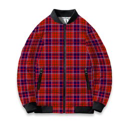 ScotsTee Shop Scottish Cameron of Lochiel Modern Tartan Bomber Puffer Jacket