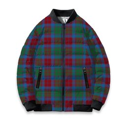 ScotsTee Shop Scottish Fraser of Altyre Ancient Tartan Bomber Puffer Jacket