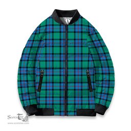 ScotsTee Shop Scottish Flower Of Scotland SC Tartan Bomber Puffer Jacket