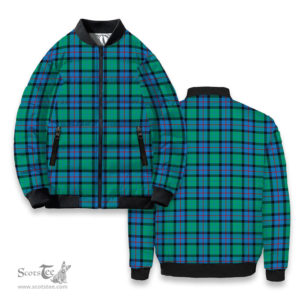 ScotsTee Shop Scottish Flower Of Scotland SC Tartan Bomber Puffer Jacket
