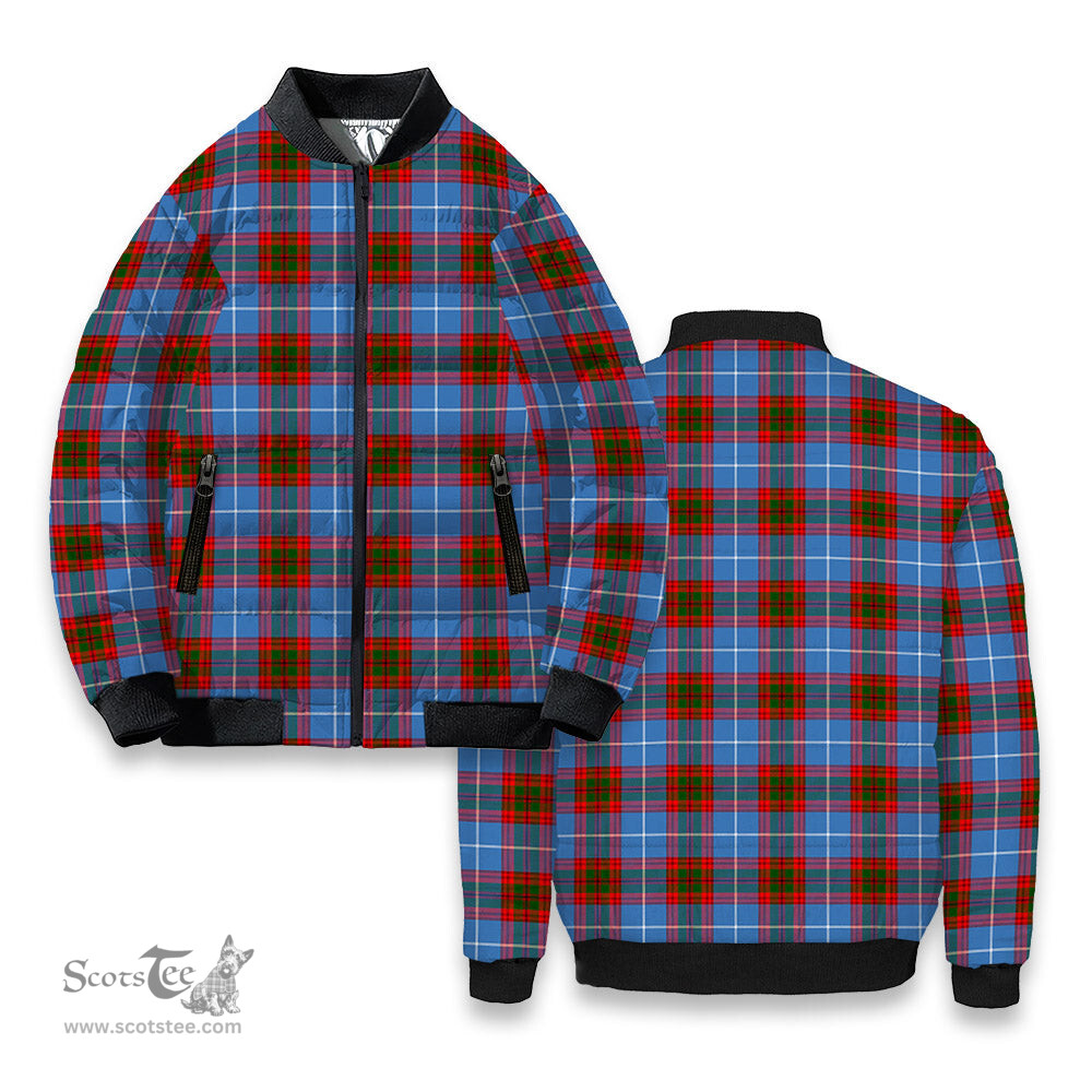 ScotsTee Shop Scottish Edinburgh Tartan Bomber Puffer Jacket