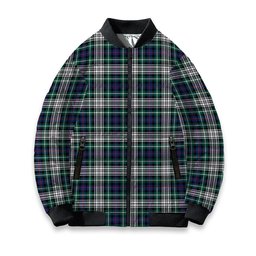 ScotsTee Shop Scottish Davidson of Tulloch Dress Modern Tartan Bomber Puffer Jacket