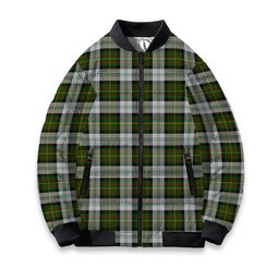 ScotsTee Shop Scottish Gillies Dress Green Tartan Bomber Puffer Jacket