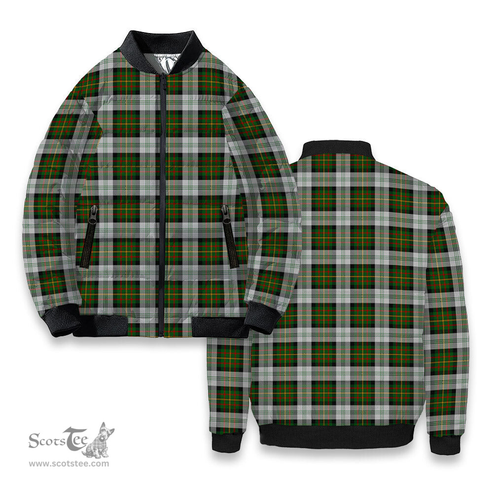 ScotsTee Shop Scottish Gillies Dress Green Tartan Bomber Puffer Jacket