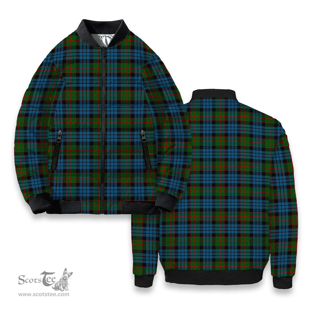 ScotsTee Shop Scottish Fletcher of Dunans Tartan Bomber Puffer Jacket