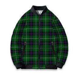 ScotsTee Shop Scottish Donald of The Isles Tartan Bomber Puffer Jacket