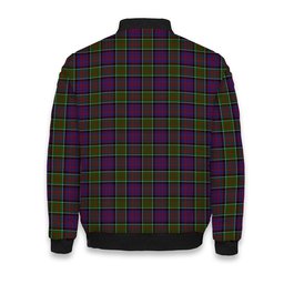 ScotsTee Shop Scottish Donald of Clan Ranald Modern Tartan Bomber Puffer Jacket