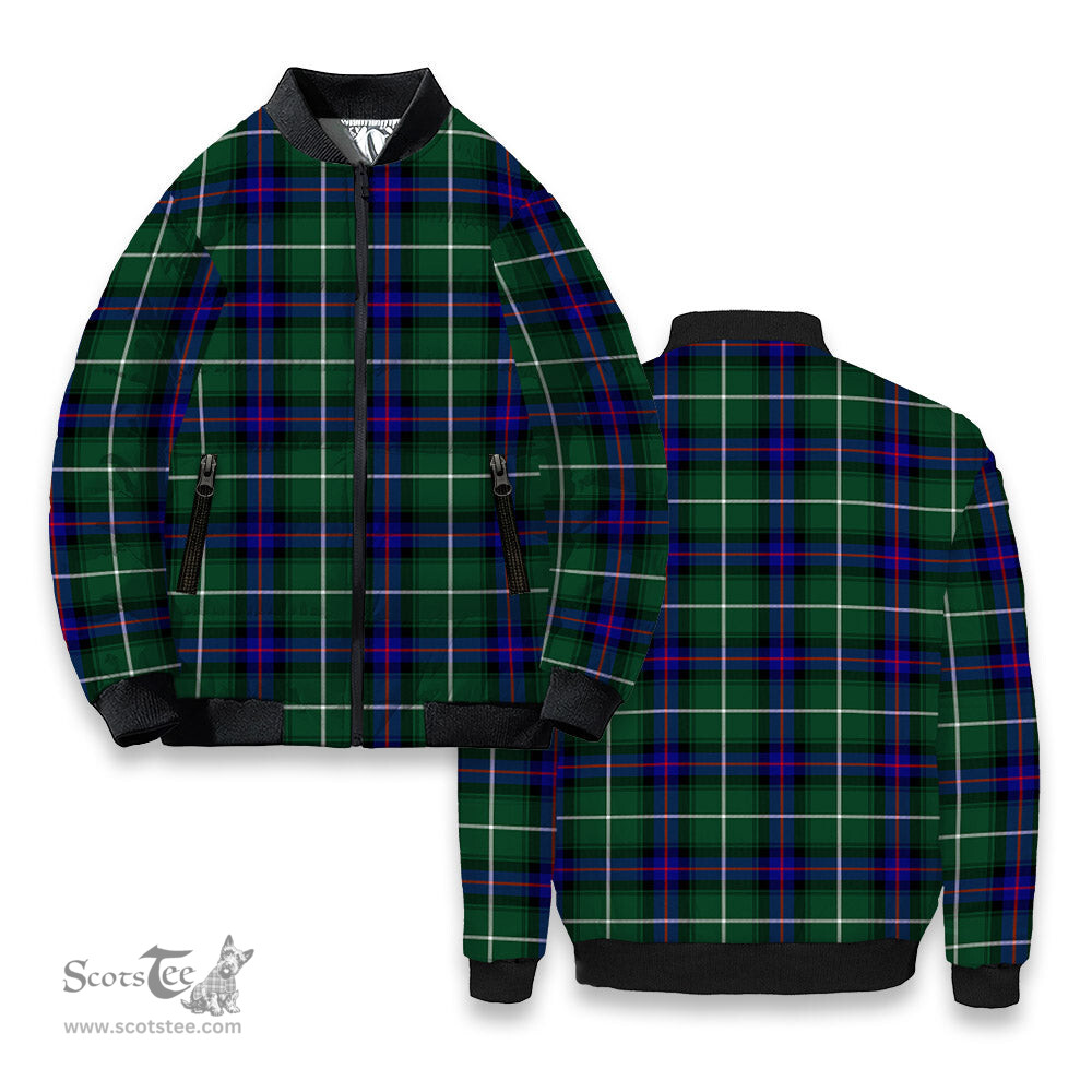 ScotsTee Shop Scottish Donald of the Isles Hunting Modern Tartan Bomber Puffer Jacket