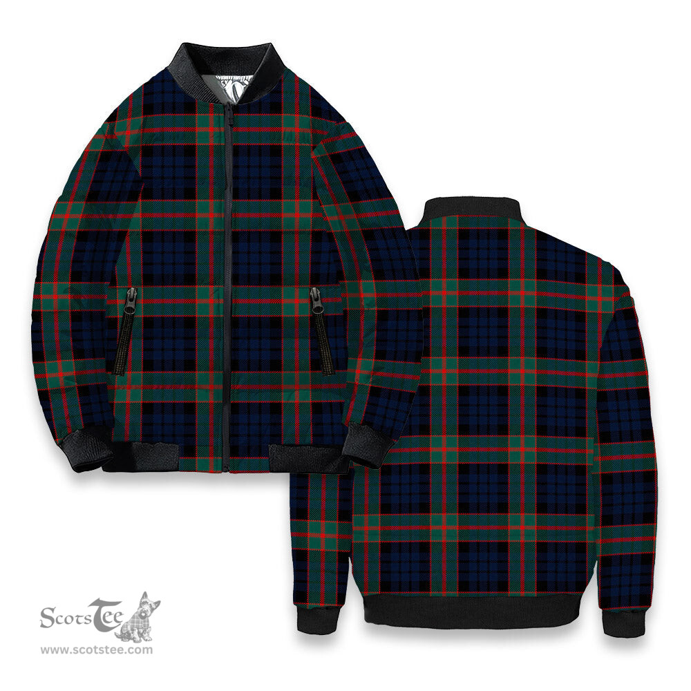 ScotsTee Shop Scottish Fletcher of Dunans Modern Tartan Bomber Puffer Jacket