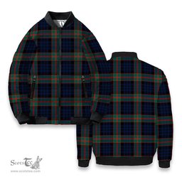 ScotsTee Shop Scottish Fletcher of Dunans Modern Tartan Bomber Puffer Jacket