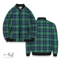 ScotsTee Shop Scottish Donald of the Isles Hunting Ancient Tartan Bomber Puffer Jacket