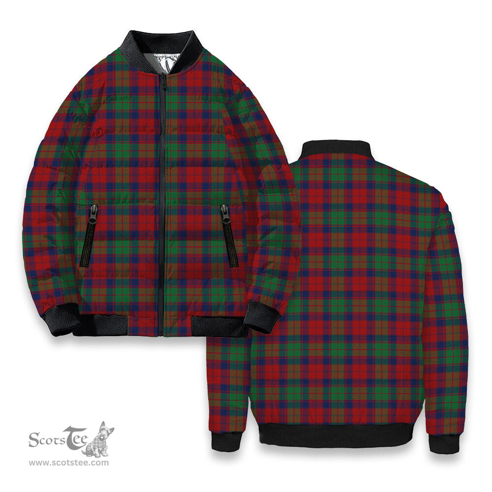 ScotsTee Shop Scottish Fraser of Altyre Modern Tartan Bomber Puffer Jacket
