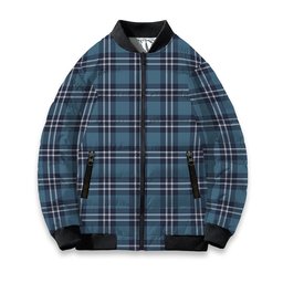 ScotsTee Shop Scottish Earl of St Andrews Tartan Bomber Puffer Jacket
