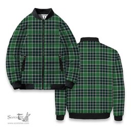 ScotsTee Shop Scottish McDonald Lord of the Isles Hunting Modern Tartan Bomber Puffer Jacket
