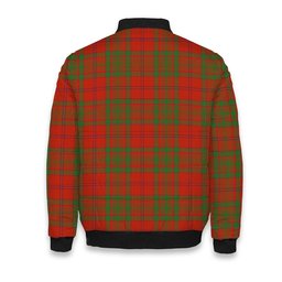 ScotsTee Shop Scottish MacAlister of Glenbarr Ancient Tartan Bomber Puffer Jacket