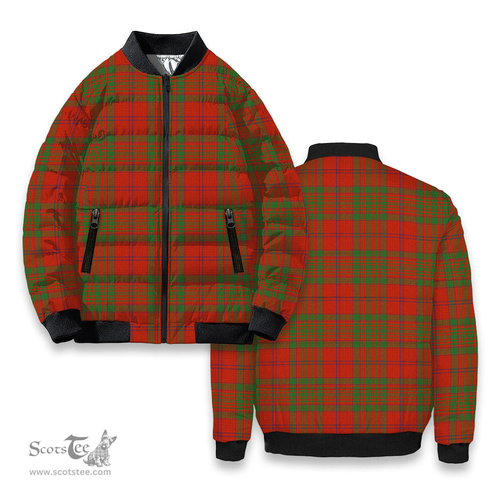 ScotsTee Shop Scottish MacAlister of Glenbarr Ancient Tartan Bomber Puffer Jacket