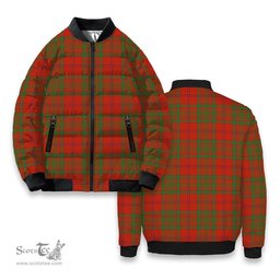 ScotsTee Shop Scottish MacAlister of Glenbarr Ancient Tartan Bomber Puffer Jacket