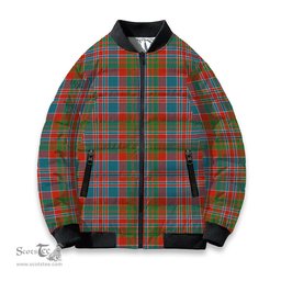 ScotsTee Shop Scottish MacDonald of Boisdale Ancient Tartan Bomber Puffer Jacket