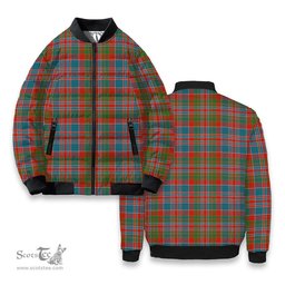 ScotsTee Shop Scottish MacDonald of Boisdale Ancient Tartan Bomber Puffer Jacket