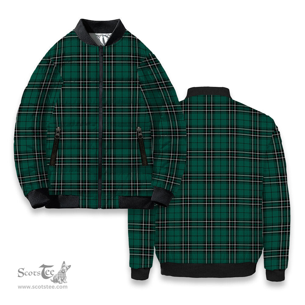 ScotsTee Shop Scottish MacLean of Duart Hunting Modern Tartan Bomber Puffer Jacket
