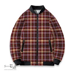 ScotsTee Shop Scottish MacKay of Strathnaver Modern Tartan Bomber Puffer Jacket