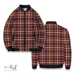 ScotsTee Shop Scottish MacKay of Strathnaver Modern Tartan Bomber Puffer Jacket