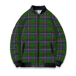 ScotsTee Shop Scottish Strange of Balkaskie SC Tartan Bomber Puffer Jacket