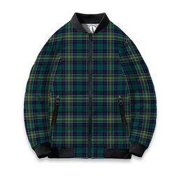 ScotsTee Shop Scottish Hunter of Hunterston Modern Tartan Bomber Puffer Jacket
